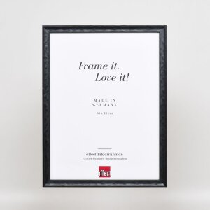 Efecto marco de madera perfil 2070 cristal de museo 59,4x84,1 cm negro