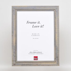 Marco de madera maciza efecto 2240 gris 59,4x84,1 cm cristal de museo