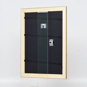 Efecto marco de madera perfil 94 oro 59,4x84,1 cm cristal de museo