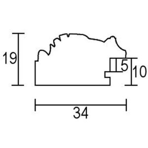 Efecto marco de madera perfil 94 negro 59,4x84,1 cm cristal de museo