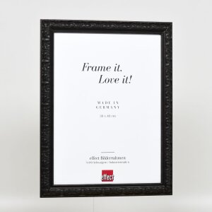 Efecto marco de madera perfil 94 negro 59,4x84,1 cm cristal de museo