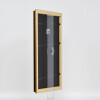 Efecto marco de madera perfil 21 nuez marrón 60x60 cm cristal normal