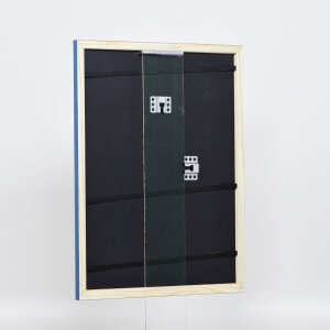 Efecto marco de madera perfil 89 azul 60x60 cm cristal normal