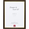 Efecto marco de madera perfil 21 nuez marrón 60x60 cm cristal antirreflejo