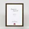 Efecto marco de madera perfil 21 nuez marrón 60x60 cm cristal antirreflejo