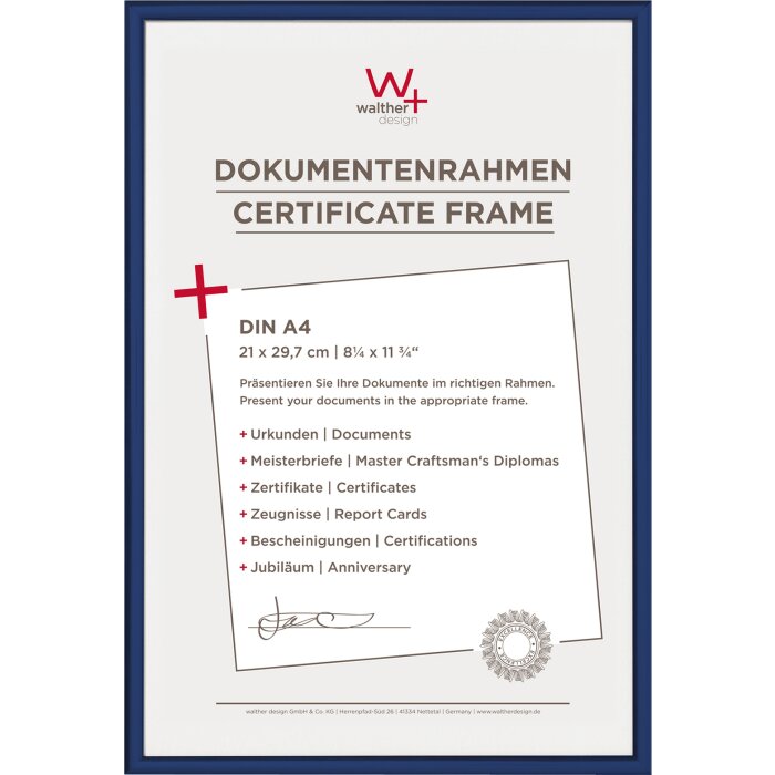 Walther Marco de plástico new lifestyle 21x29,7 cm din a4 azul