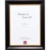 Efecto marco de madera perfil 95 negro 60x60 cm cristal antirreflejo