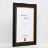Efecto marco de madera perfil 95 negro 60x60 cm cristal antirreflejo