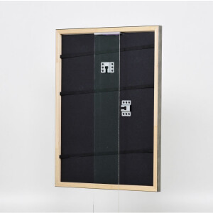 Efecto marco de madera perfil 2070 cristal acrílico 60x80 cm plata