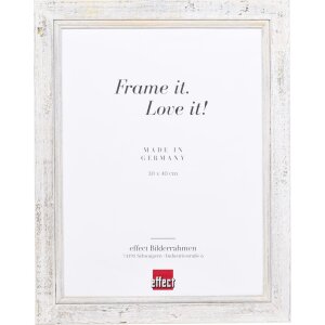 Marco madera maciza efecto 2240 blanco 60x90 cm cristal...