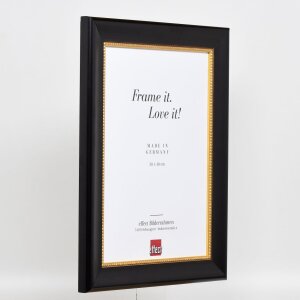Efecto marco de madera perfil 95 negro 60x90 cm cristal antirreflejo