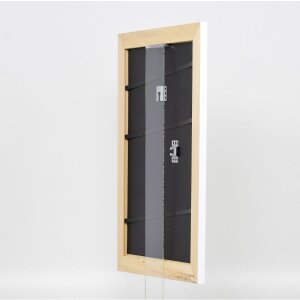 Efecto marco de madera maciza perfil 30 blanco 60x90 cm cristal museo