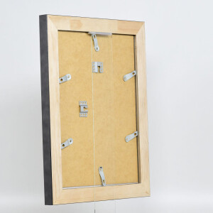 Efecto marco de madera maciza perfil 28 oro 60x90 cm cristal de museo