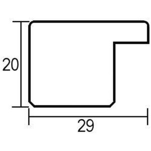 Marco efecto 2310 plata alto brillo 61x91,5 cm cristal normal
