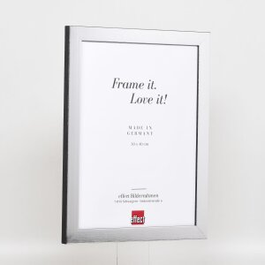 Marco efecto 2310 plata alto brillo 61x91,5 cm cristal normal