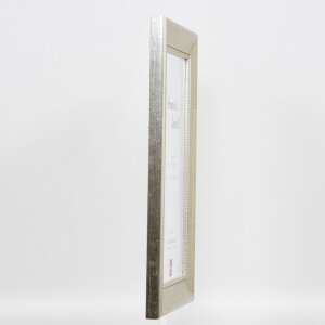 Efecto marco de madera perfil 95 plata 61x91,5 cm cristal normal