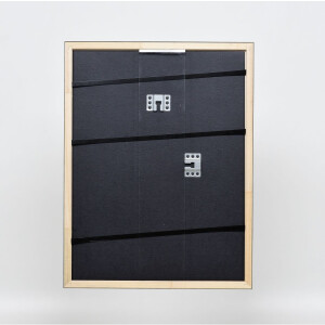 Efecto Marco de Madera Perfil 2070 Vidrio Museo 61x91,5 cm plata