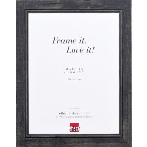 Marco efecto madera maciza 2240 negro 61x91,5 cm cristal...