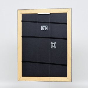 Efecto marco de madera perfil 94 plata 61x91,5 cm cristal de museo
