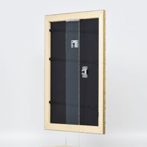 Efecto marco de madera perfil 94 oro 61x91,5 cm cristal de museo