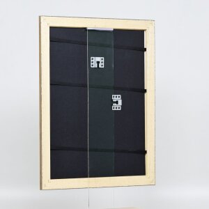 Efecto marco de madera perfil 94 oro 61x91,5 cm cristal de museo