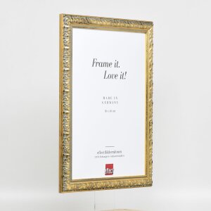 Efecto marco de madera perfil 94 oro 61x91,5 cm cristal de museo