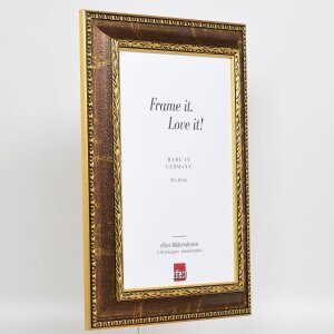 Efecto marco barroco perfil 31 marrón 61x91,5 cm cristal de museo