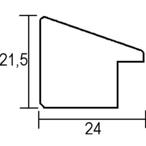 Efecto marco de madera Top N blanco 62x93 cm cristal normal