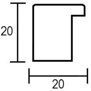 Marco de madera Top Cube 62x93 cm cristal platino antirreflejo