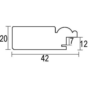 Portarretratos efecto madera maciza 2240 blanco 62x93 cm cristal normal