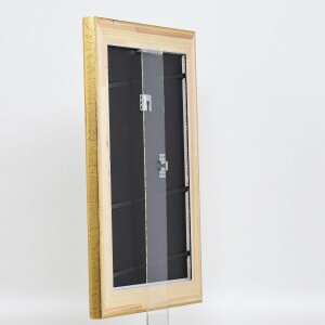 Efecto marco de madera perfil 95 oro 62x93 cm cristal normal