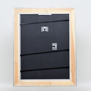Efecto marco de madera perfil 95 plata 62x93 cm cristal antirreflejo