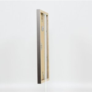 Marco de madera Top Cube 62x93 cm cristal de museo platino