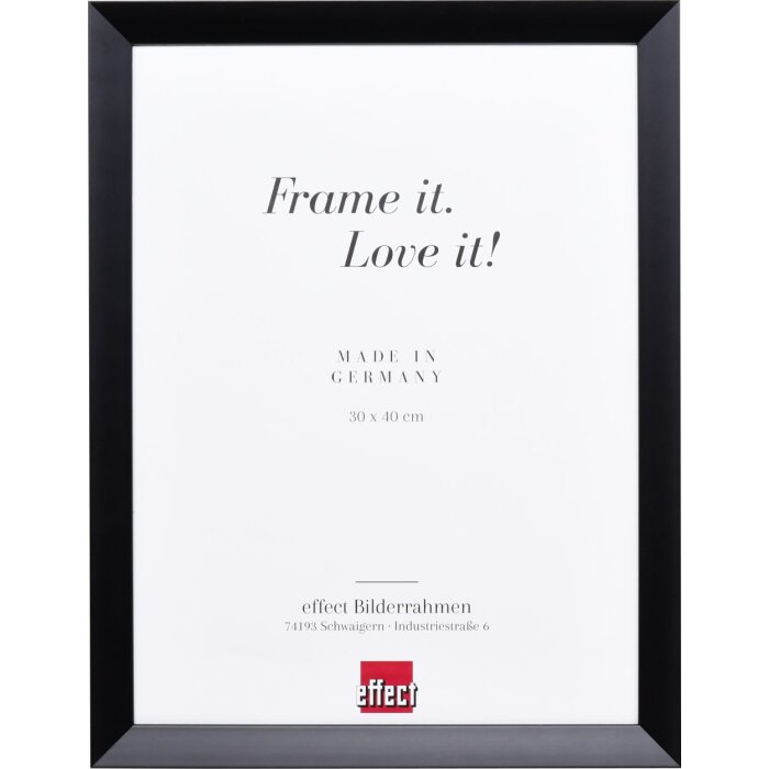 Efecto Marco de madera Top N negro 62x93 cm Vidrio de museo