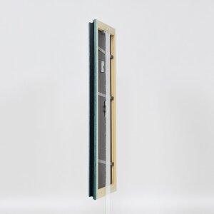 Efecto Marco de madera Perfil 21 azul 62x93 cm Vidrio de museo