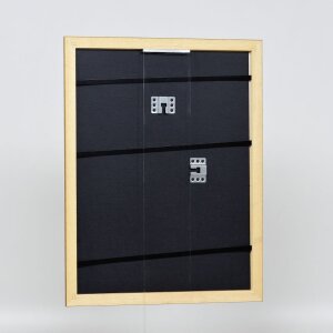 Efecto marco de madera perfil 21 marrón nuez 62x93 cm cristal de museo