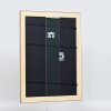 Efecto marco barroco de madera perfil 37 plata antigua 62x93 cm cristal de museo