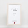 Efecto marco de madera perfil 33 blanco 7x10 cm cristal de museo