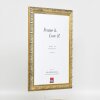 Efecto marco de madera perfil 94 oro 7x10 cm cristal acrílico