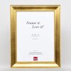 Efecto marco de madera perfil 95 oro 7x10 cm cristal antirreflejos