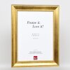 Efecto marco de madera perfil 95 oro 7x10 cm cristal antirreflejos