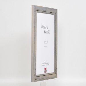 Marco de madera maciza efecto 2240 gris 70x100 cm Vidrio de museo