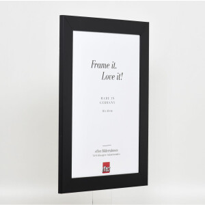Efecto marco de madera maciza perfil 30 negro 70x70 cm cristal transparente