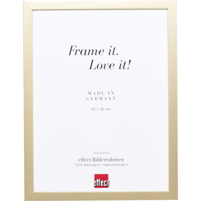 Marco de madera Top Cube 70x70 cm cristal de museo dorado
