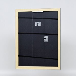Efecto marco de madera perfil 21 azul 70x70 cm cristal de museo