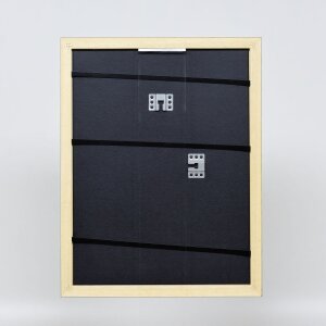 Efecto marco de madera perfil 21 azul 70x70 cm cristal de museo