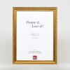 Efecto marco barroco de madera perfil 37 oro antiguo 70x70 cm cristal de museo
