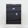 Efecto marco de madera perfil 2070 vidrio museo 70x70 cm plata