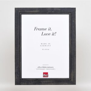 Efecto marco de madera maciza 2240 negro 70x70 cm cristal de museo