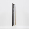 Efecto marco de madera maciza perfil 25 nuez marrón 9x13 cm cristal antirreflejos
